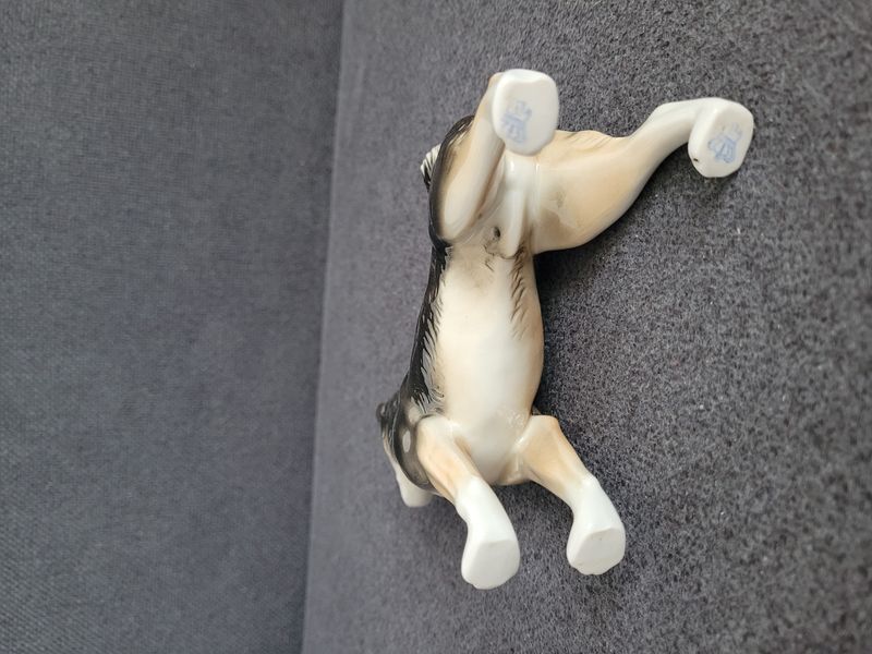 Rare porcelain figurine husky dog Germany