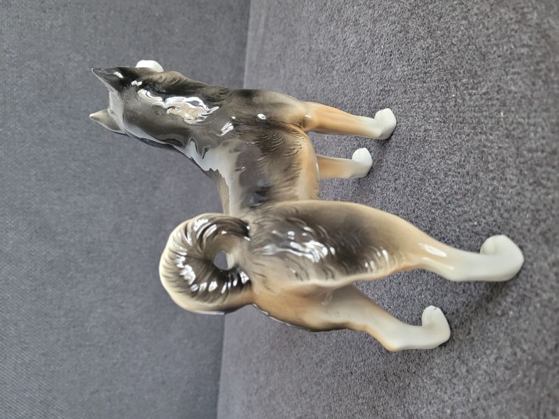 Rare porcelain figurine husky dog Germany