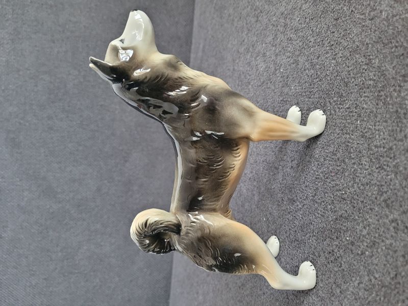 Rare porcelain figurine husky dog Germany