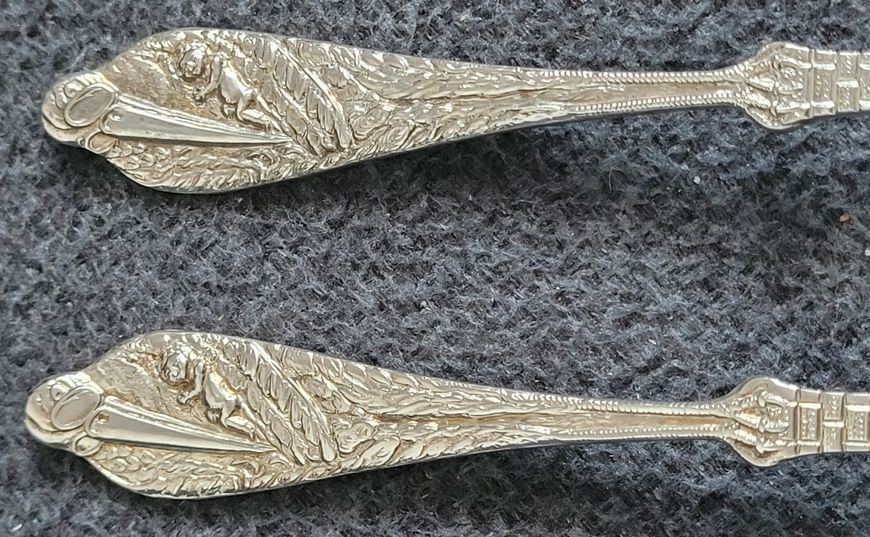 Vintage silver-plated children's fork and spoon