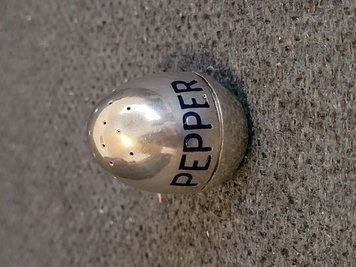 A rare antique silver Victorian pepper shaker