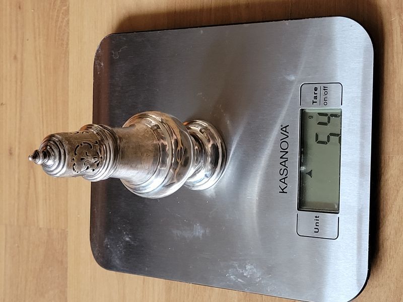 Antique  sterling silver salt shaker